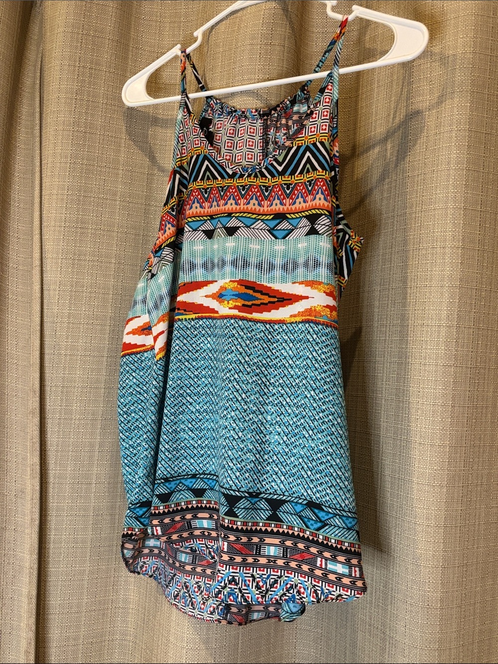 ⭐️ by & by turquoise  Multi-Color Tribal Print Tank Top size Small